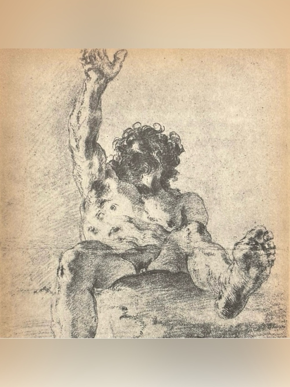 FOUNTAIN STUDY Giovanni Gian Lorenzo Bernini Fine Art Print Antique Vintage 40’s